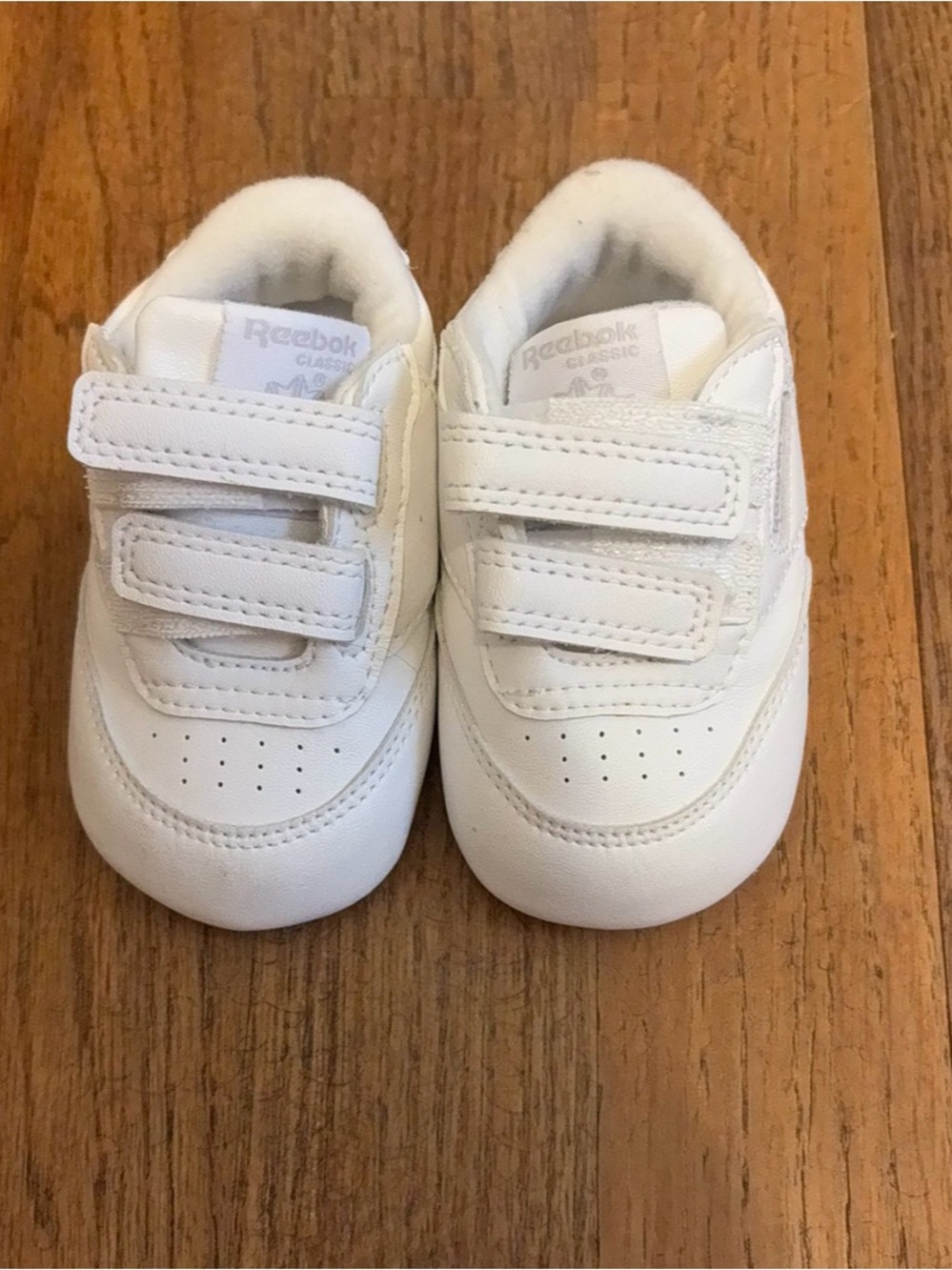 Reebok White Baby Velcro Classic Sneakers